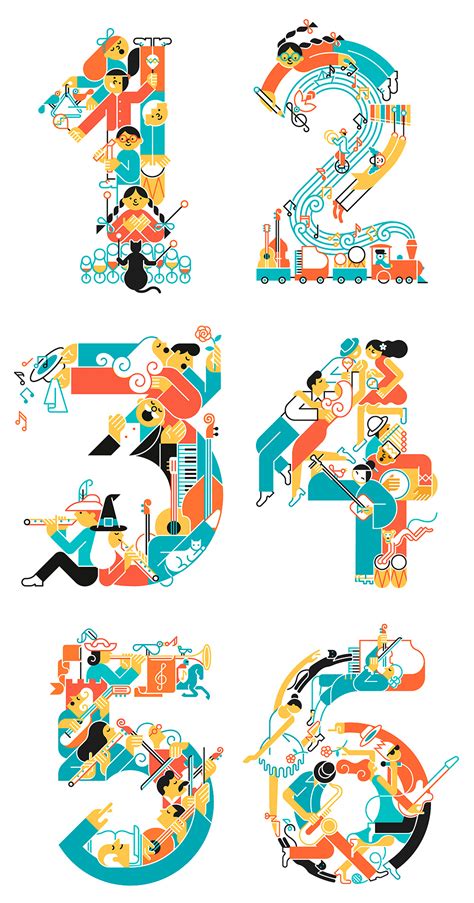 Music numbers on Behance