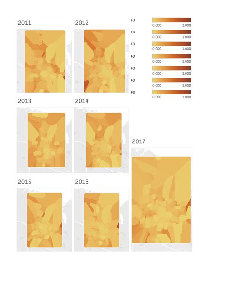 Predicted Burglary Heat Map for Each Year. For an interactive version ...