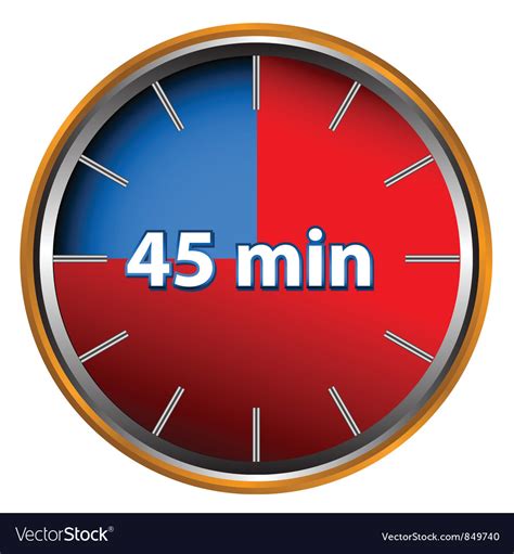 45 minutes Royalty Free Vector Image - VectorStock