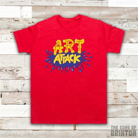 Art Attack Logo Retro 90's Kids TV Neil Buchanon Mens Red T-Shirt Size XL