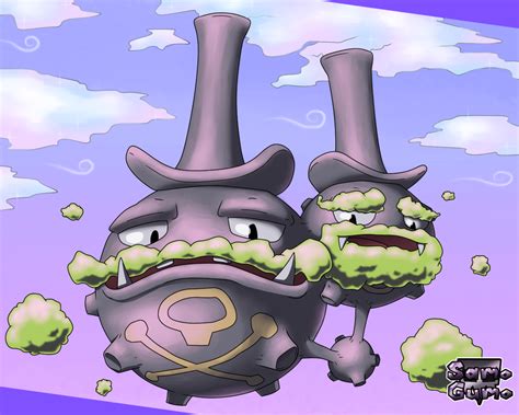 Galarian Weezing by SamoGumo on DeviantArt