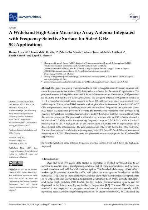 (PDF) A Wideband High-Gain Microstrip Array Antenna Integrated with ...