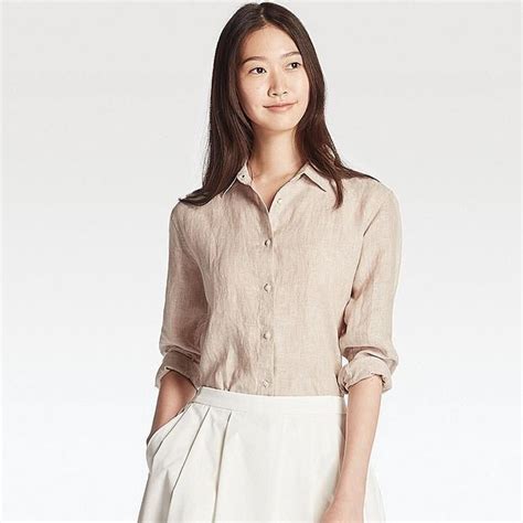 Uniqlo Women's Premium Linen Long-sleeve Shirt | Shirts women fashion ...