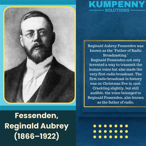 Reginald Aubrey Fessenden was known as the Father of Radio Broadcasting. #reginalaubreyfessenden ...