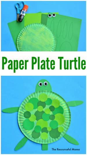 Paper Plate Turtle Craft - The Resourceful Mama