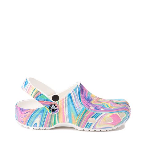 Crocs Classic Marble Clog - White / Marbled Pastel Multicolor | Journeys