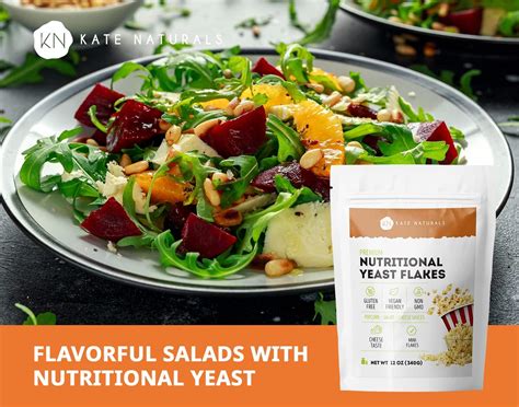 Nutritional Yeast Flakes (12oz - 21 Servings) - Kate Naturals. Delicious Yeast Nutrient ...