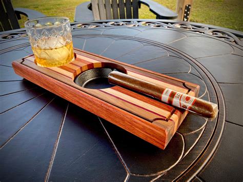 Leaf & Barrel Board personalized Cigar Ashtray and Whiskey - Etsy ...