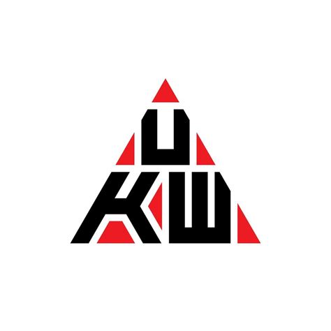 UKW triangle letter logo design with triangle shape. UKW triangle logo ...