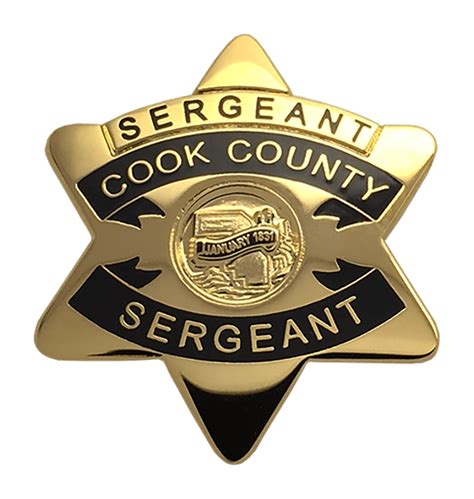 COOK COUNTY SHERIFF STAR LAPEL PIN: Sergeant - Chicago Cop Shop