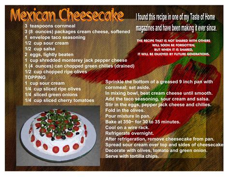 from veronica's kitchen: Mexican Cheesecake