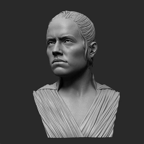 Star Wars – Rey Bust – STL Files for 3D Print – 3D Kiee Shop