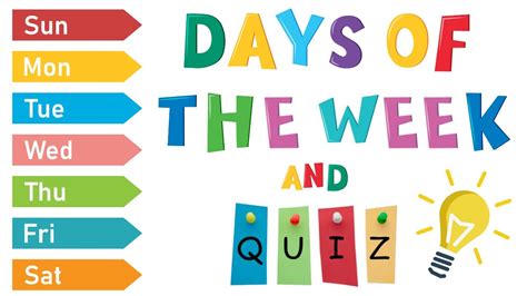 Days Of The Week For Kids | ESL Games - YouTube