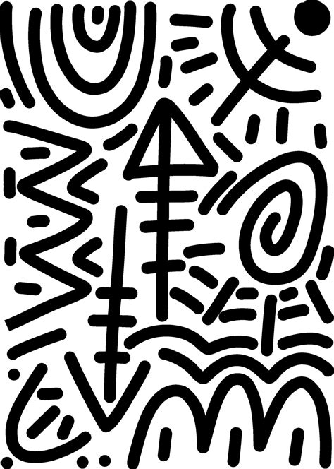 doodle art black and white hand drawn 26525264 Vector Art at Vecteezy