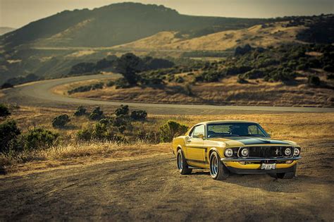 Black Ford Mustang 1969 Wallpaper