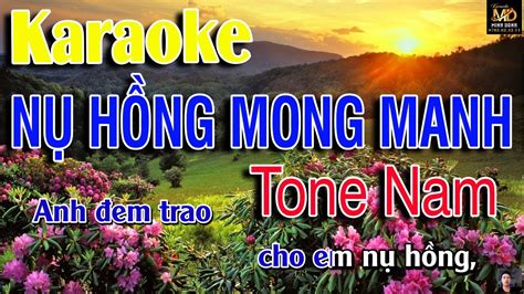 Nụ Hồng Mong Manh Karaoke Tone Nam (Rê Thứ) Nhạc Sống Beat Chuẩn Hay Nhất | Minh Danh - YouTube