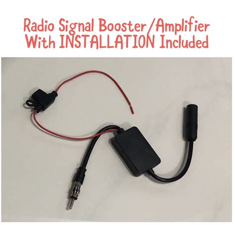 INSTALLATION Included - Radio Antenna Signal Booster Amplifier - For Standard Radio/Android ...