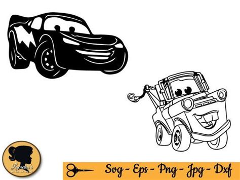 Disney Cars SVG Lightning Mcqueen Svg Silhouettes for - Etsy | Voitures disney, Silhouettes ...