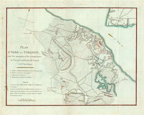 Plan D'York en Virginie avec les attaques et les Campemens de l'Armee combinee de France et d ...