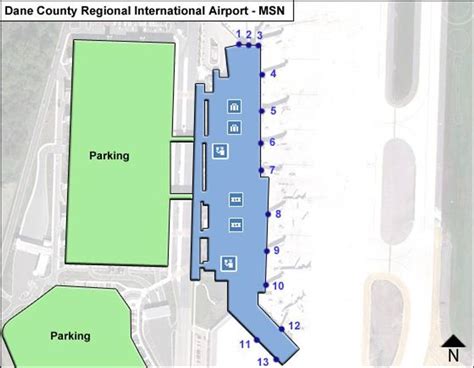 Madison Dane County Airport MSN Main Terminal Map