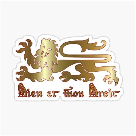 "Dieu et mon droit" Sticker for Sale by MaureenMarlowe | Redbubble