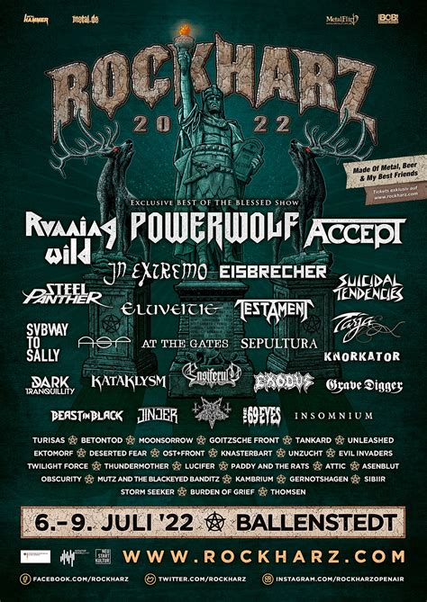 MEHR ALS 50 BANDS STEHEN FÜR DAS ROCKHARZ 2022 FEST – VVK START UM 15 UHR - ROCKHARZ Festival