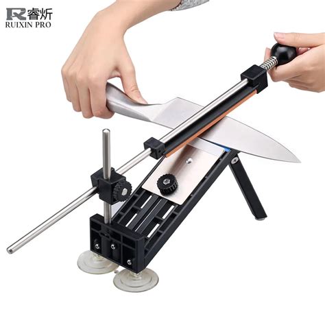 Ruixin Pro Knife Sharpener Update Professional Kitchen Knife Sharpener System 4pcs Whetstones ...