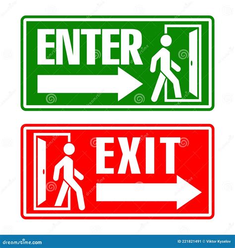 Entry Exit Sign