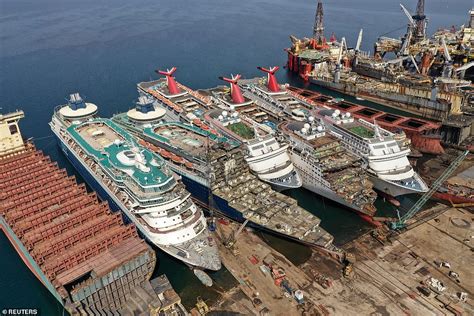 The covid cruise ship graveyard: Passenger liners are stripped for ...