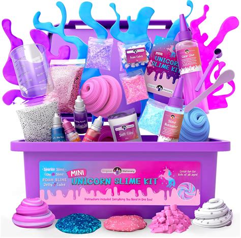 Original Stationery Mini Unicorn Slime Kit for Girls – Kids Can Make Unicorn Sparkle, Clay, Foam ...