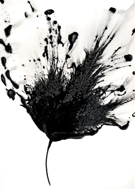 Abstract Black And White Flower