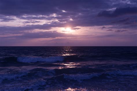 Free photo: Photo of Blue Ocean and Dark Clouds during Sunset - Beach, Coastline, Ocean - Free ...