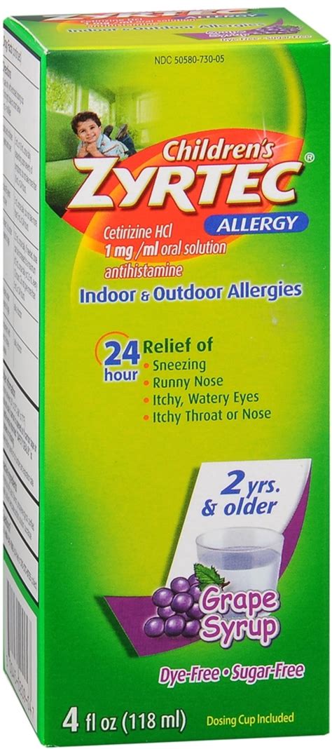 3 Pack - Zyrtec Children's Allergy Liquid Grape 4 oz - Walmart.com ...