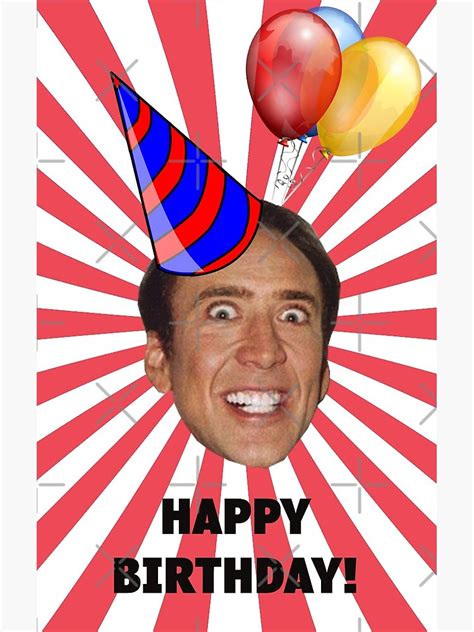 Happy Birthday From Nicolas Cage - Printable Birthday Cards