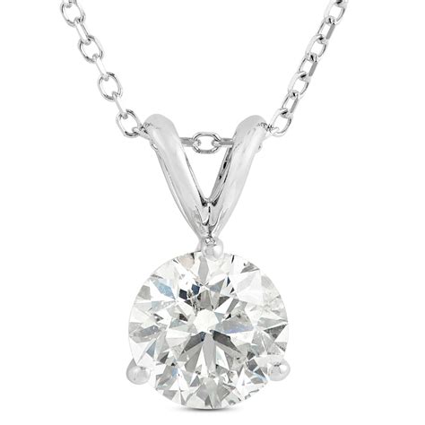 Diamond Solitaire Pendant 14K, 1 ct. | Ben Bridge Jeweler