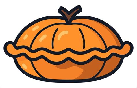 Premium Vector | Pumpkin pie vector illustration a whole pie a slice and a whole pie with a ...