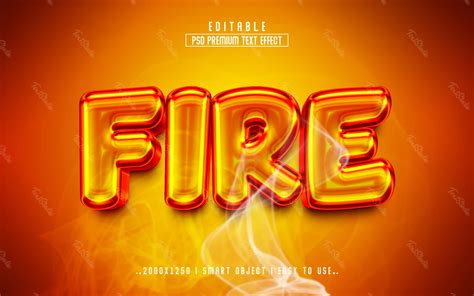 Fire 3D Text Effect | Photoshop PREMIUM PSD File