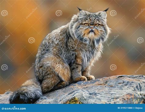 Otocolobus Manul Or Pallas Cat In Habitat Royalty-Free Stock ...