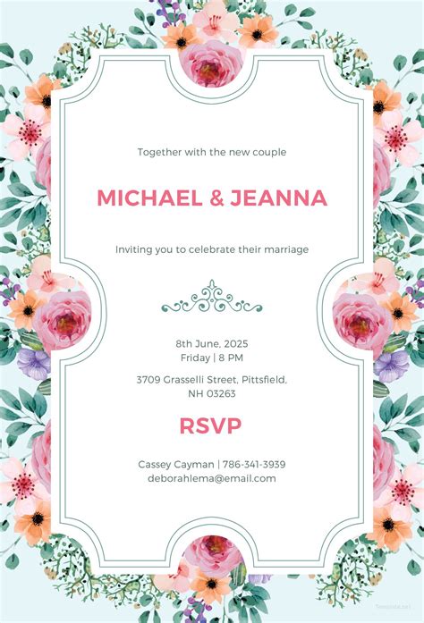 Free Wedding Ticket Invitation Template in Adobe Photoshop, Illustrator, Microsoft Word ...