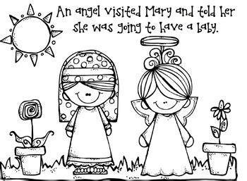 Angel Visits Mary Bible Story Craft and Activity by JannySue | TPT