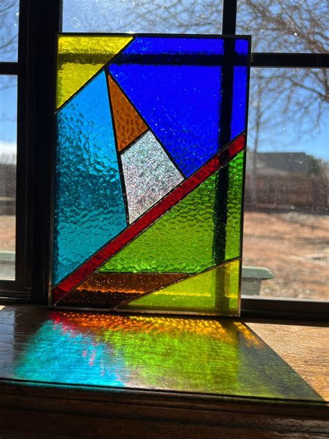 Abstract Stained Glass Art - Etsy