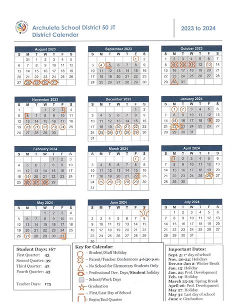 District Calendar – Parents/Students – Pagosa Springs Elementary School