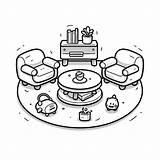 Furniture Coloring Sheet  Page sketch template