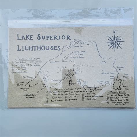 Lake Superior Lighthouses -Map – JNJ Gifts and More