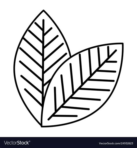 Leaf single decorative icon Royalty Free Vector Image