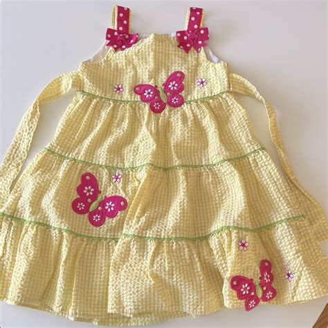 Emily Rose | Dresses | Emily Rose Dress Yellow Gingham Pink Butterflies 4t | Poshmark