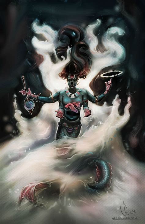 My painting of "Matsya, Avatar of Vishnu" : r/ImaginaryMonsters