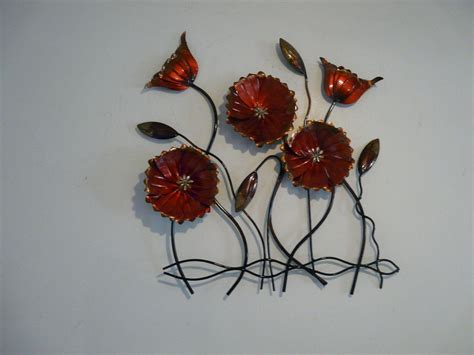 Best 15+ of Red Flower Metal Wall Art