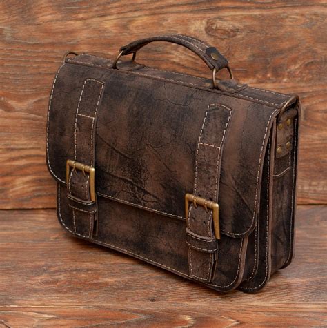 Croosbody bags Men's briefcase Vintage suitcase Leather briefcase Business case leather ...