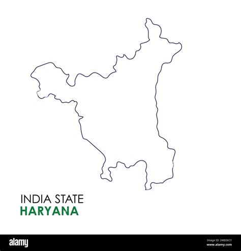 Haryana map of Indian state. Haryana map vector illustration. Haryana map on white background ...